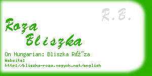 roza bliszka business card